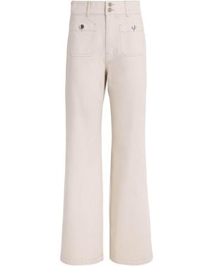 Veronica Beard Taylor Wide-Leg Jeans - Natural