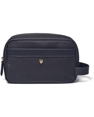 Aspinal of London Logo-Detail Wash Bag - Blue