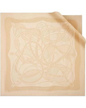 BVLGARI Silk-Blend Serpenti 75 Lux Scarf - Natural