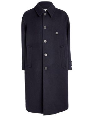 WOOYOUNGMI Wool-Blend Longline Coat - Blue