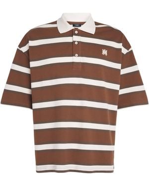 Amiri Cotton Stripe Logo T-Shirt - Brown