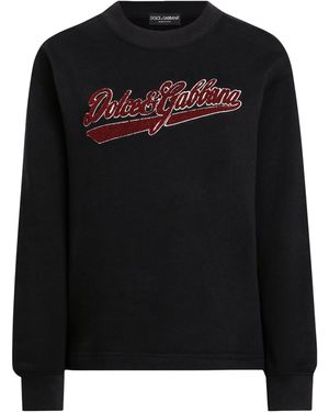Dolce & Gabbana Cotton Graphic Sweatshirt - Black