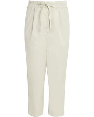 Officine Generale Cotton-Blend Drawstring Peterson Trousers - Natural
