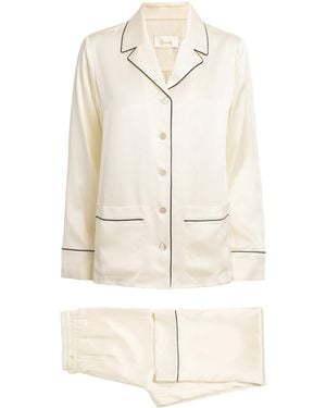 Harrods Silk Satin Pyjama Set - White