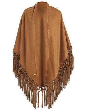 Lanificio Colombo Cashmere Fringe-Detail Shawl - Brown