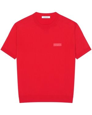 Givenchy Cotton Logo-Tab T-Shirt - Red