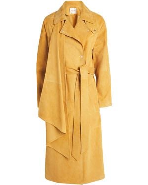 RETORI Suede Scarf Trench Coat - Metallic