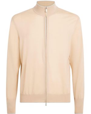 Eleventy Wool Zip-Up Cardigan - Natural