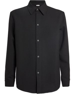 Sandro Long-Sleeve Press-Stud Shirt - Black