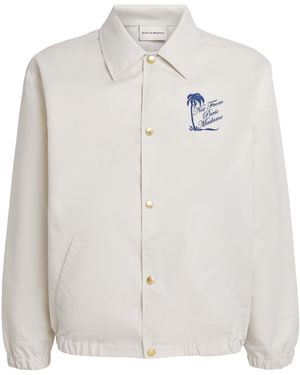 Drole de Monsieur Palmier Printed Jacket - White