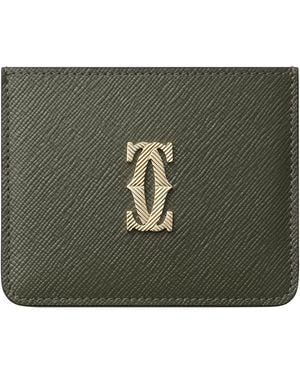 Cartier Leather C De Card Holder - Green
