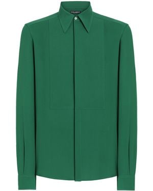 Dolce & Gabbana Silk Tailored Shirt - Green