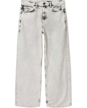AllSaints Lenny Lux Wide-Leg Jeans - Grey