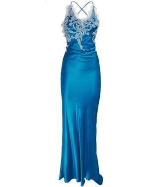 Torlowei Silk Tokoni Maxi Slip Dress - Blue