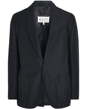 Maison Margiela Satin Double-Pocket Blazer - Black