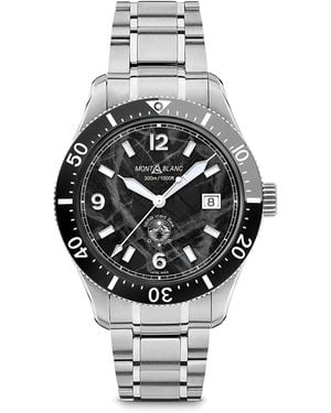 Montblanc Stainless Steel 1858 Iced Sea Automatic Date Watch - Metallic