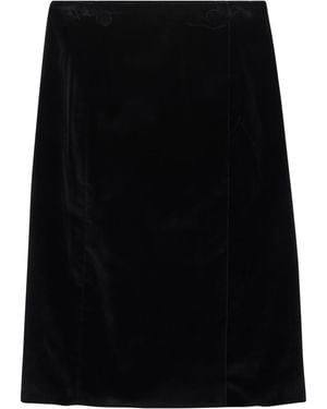 Prada Velvet Midi Skirt - Black