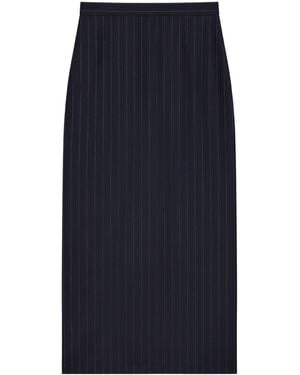 Givenchy Wool Midi Skirt - Blue