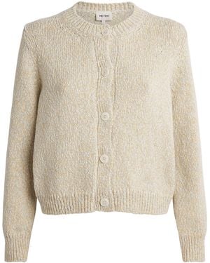 ME+EM Cotton Knitted Button-Up Cardigan - White