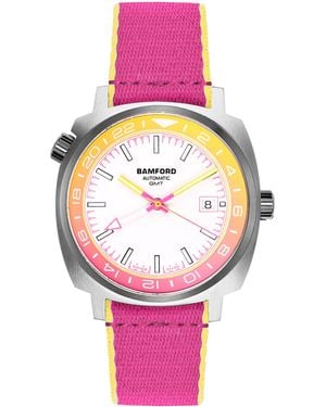 BAMFORD LONDON Stainless Steel Summer Gmt Watch - Pink