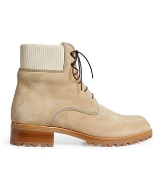 Christian Louboutin Trapman Suede Boots - Natural