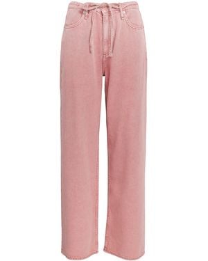 Rag & Bone Drawstring Phoebe Wide-Leg Jeans - Pink