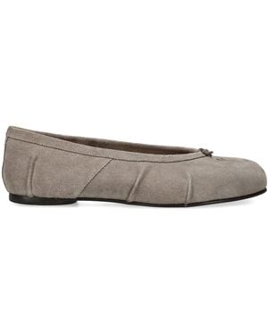Maison Margiela Suede Tabi Ballet Flats - Gray