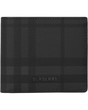 Burberry City Check Bifold Wallet - Black