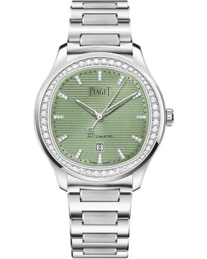 Piaget Stainless Steel And Diamond Polo Date Watch - Grey