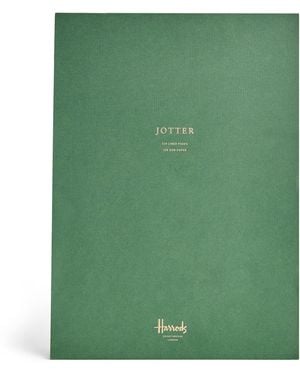 Harrods Lined A4 Jotter Notepad - Green