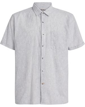 Barbour Linen Cotton-Blend Tindale Shirt - Gray