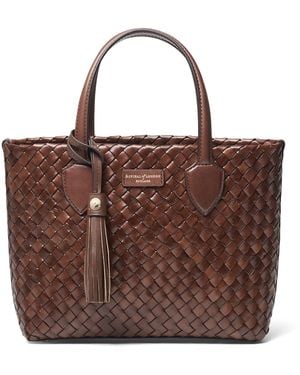 Aspinal of London Small Leather Island Tote Bag - Brown