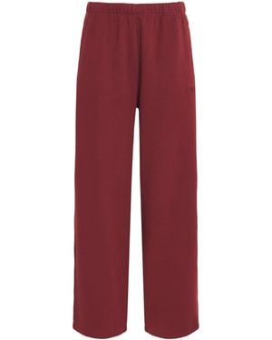 Skims Cotton-Blend Fleece Straight Joggers - Red