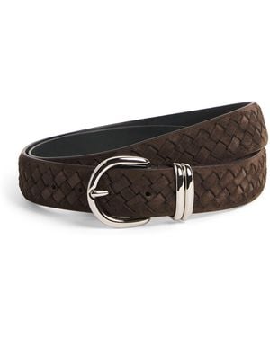 Officine Creative Suede Woven Belt - Brown