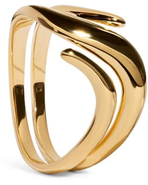 Monica Vinader Vermeil Swirl Wrap Ring - Metallic