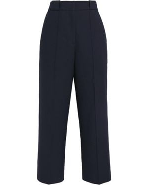 ME+EM Cotton Cropped Trousers - Blue