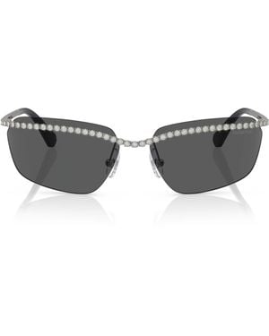 Swarovski Embellished Sk7001 Sunglasses - Grey