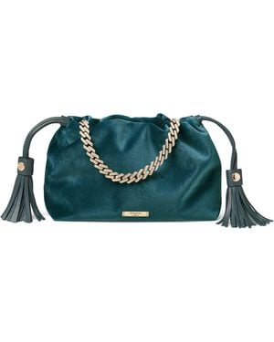 Aspinal of London Velvet Freida Top-Handle Bag - Green