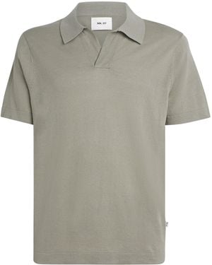 NN07 Cotton-Linen Ryan Polo Shirt - Grey