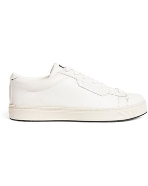 Emporio Armani Leather Trainers - White
