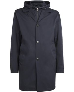 Canali Two-Layer Overcoat - Blue