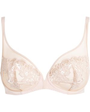 Simone Perele Embroidered Saga Plunge Bra - Natural