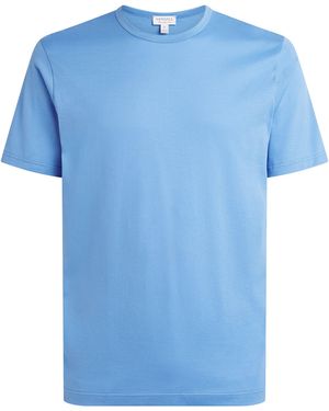 Sunspel Supima Cotton Classic T-Shirt - Blue