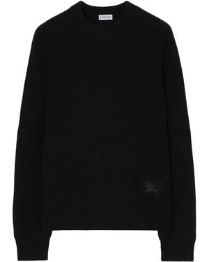 Burberry Cashmere Ekd-Embroidered Jumper - Black