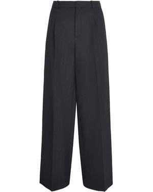 Sandro Stripe Tailored Pants - Black