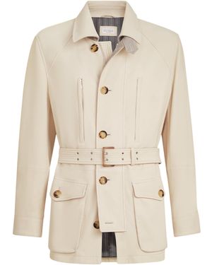 Brunello Cucinelli Safari Leather Jacket - Natural