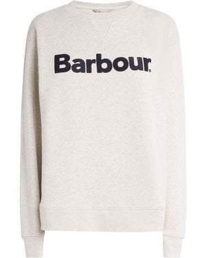 Barbour Logo Hartland Sweatshirt - White