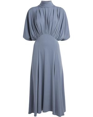 Agnona Draped Kimono Maxi Dress - Blue
