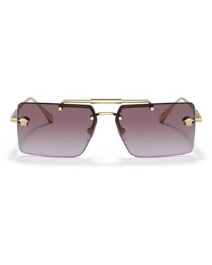 Versace Rimless Rectangle Sunglasses - Purple