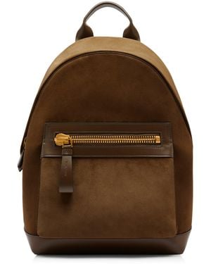 Tom Ford Suede Buckley Backpack - Brown